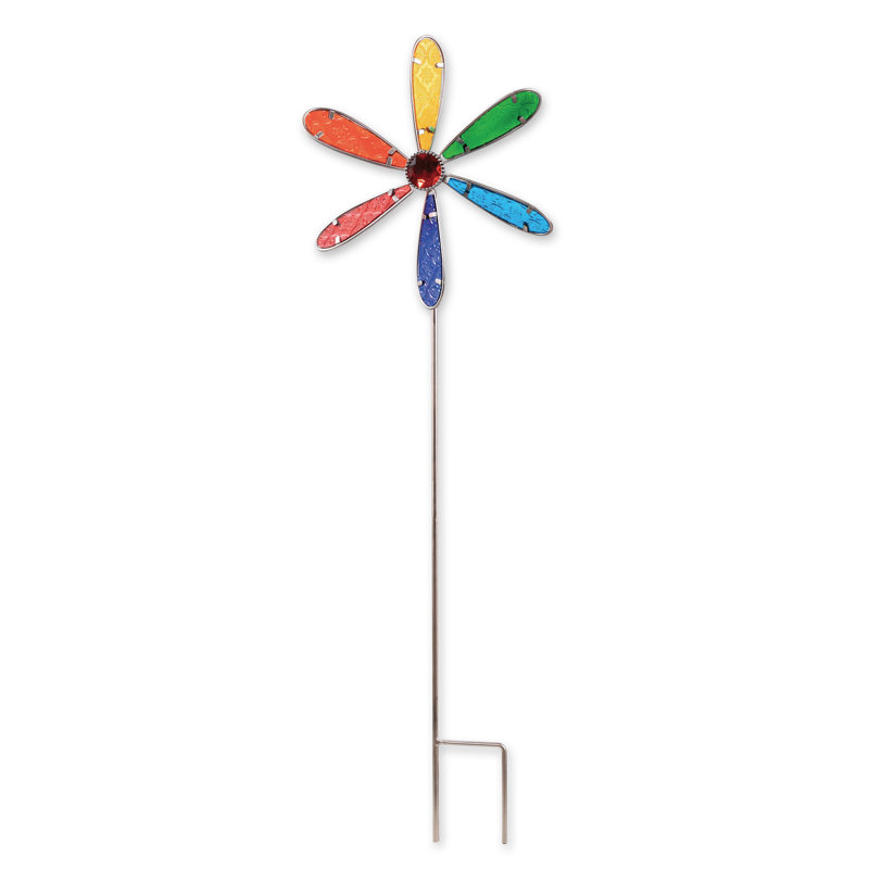 Piquet de jardin Safiye, H 28,5 po x l 9,5 po x P 3 po, Rouge / Bleu / Vert