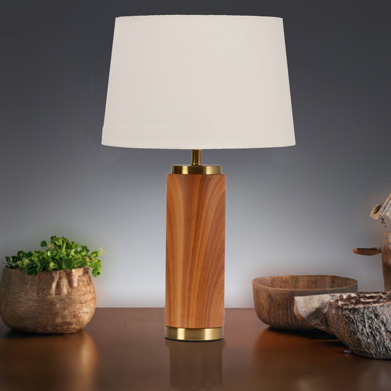 Asghar Metal Table Lamp, Ivory, Brown
