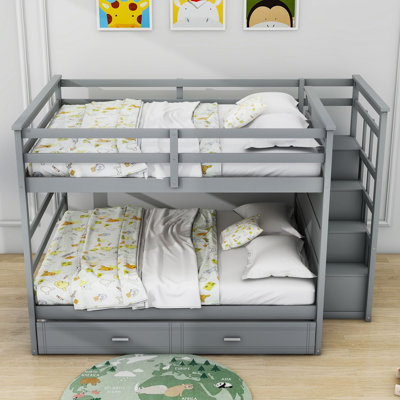 Jarielis Full Over Full 4 Drawer Standard Bunk Bed by Harriet Bee