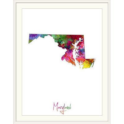 Francy «Maryland Map» par Michael Tompsett - reproduction