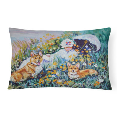  Coussin décoratif intérieur / extérieur en tissu Corgi Classics