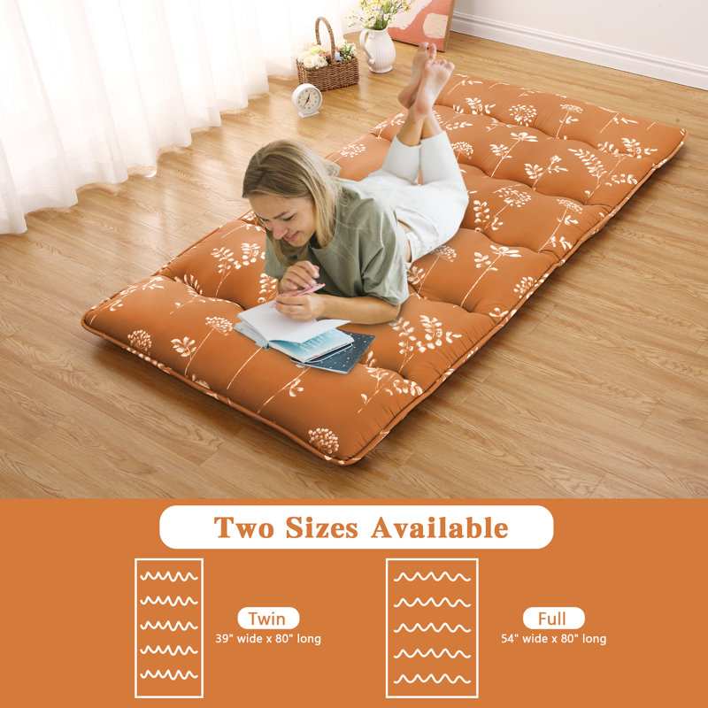 Matelas futon japonais, Rouge, Lit simple
