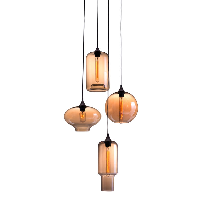 Torbert Ceiling Lamp Rust & Amber