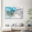 Blue Liquid Marble Abstract Canvas Print-2096851454