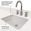 Comptoir de salle de bain en quartz avec miroir 28 et robinet simple-2093093987