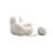 46.46"White wool-upholstered compressible sofa