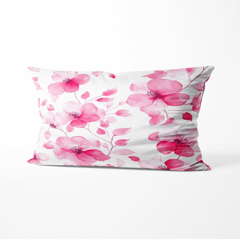 Coussin French Country - Coussin rose fuchsia, H 12 po x l 20 po