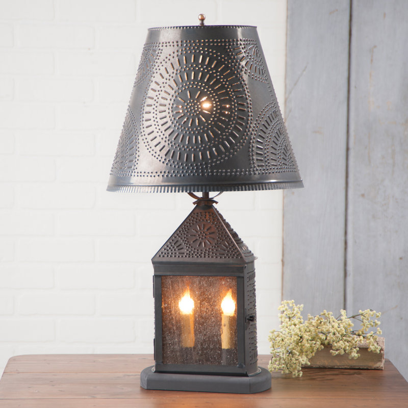 Lampe de table noire 26,5 po Anielka