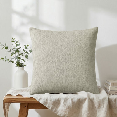 Housse de coussin en chenille ultra-douce