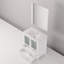 Meuble-lavabo blanc 30 po X P 18,25 po D, plateau en céramique blanche et Miroir-1460140106