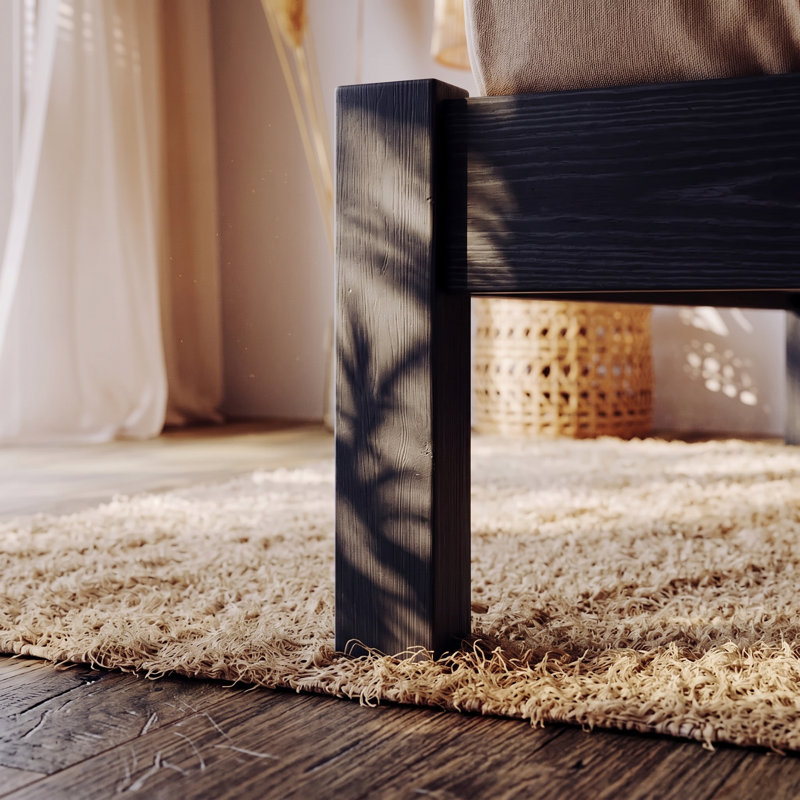 Alessio Bed Frame, Full, Black Wash