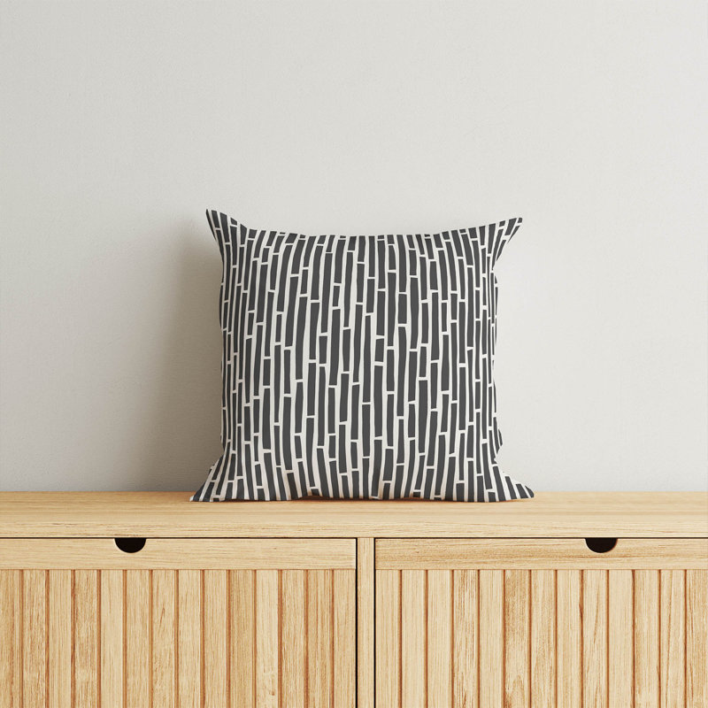 Coussin décoratif gris anthracite, H 18 po x l 18 po