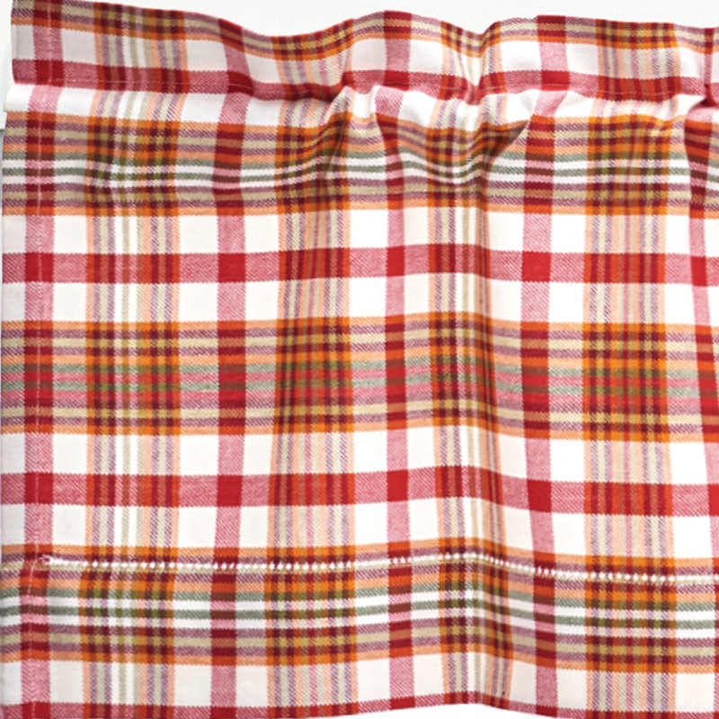 Abingdon Plaid Cotton Valance Thanksgiving Window Treatment