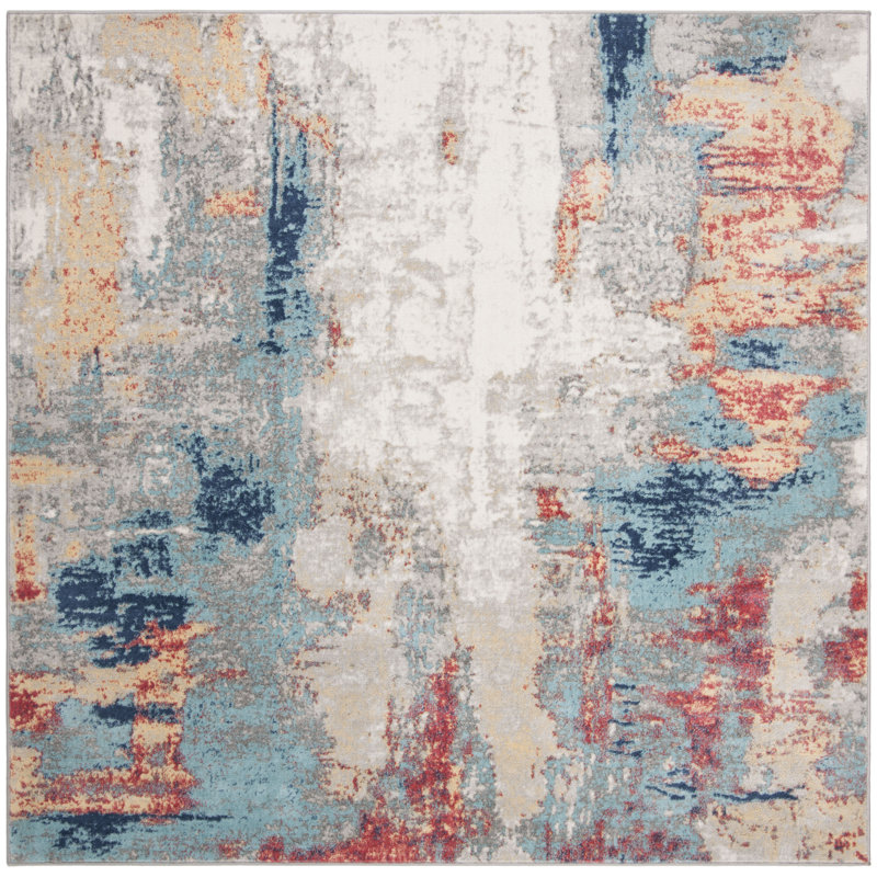 Genessys Performance Abstract Rug, Round 6'7"