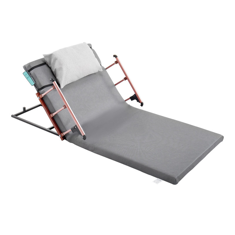 Coussin de lit électrique réglable avec garde-corps pliable, élévateur de dossier à télécommande pour lire et se détendre