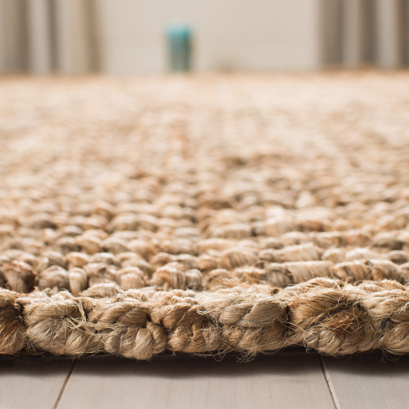 Alda Erroll Pollux Machine Made Power Loom Jute Area Rug, Square 4'