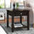 Pullman Contemporary 22" Square 1-Drawer End Table with Storage in Black