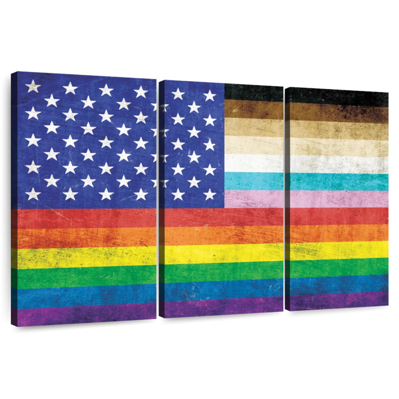 Drapeau de la fierté américaine Khyia, H 28 po x l 45 po