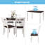 Ensemble de table de salle à manger 5 pièces pour salle à manger en bois TopMAX - espresso + blanc (ancien SKU: SP000088AAK)