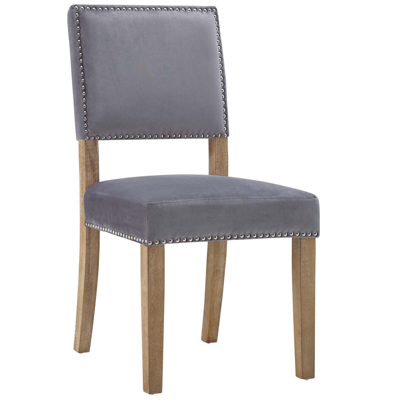 Chaise de salle à manger en bois Modway, gris, 4