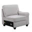 Canapé modulaire en forme de L et repose-pieds 125 po en lin gris clair 125 po (canapé modulaire)