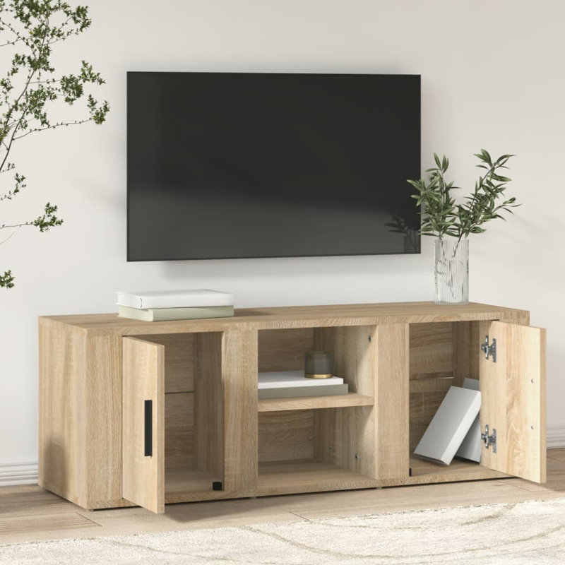  TV Cabinet Sonoma 100X31.5X35 Cm Engineered Wood, Sonoma Oak