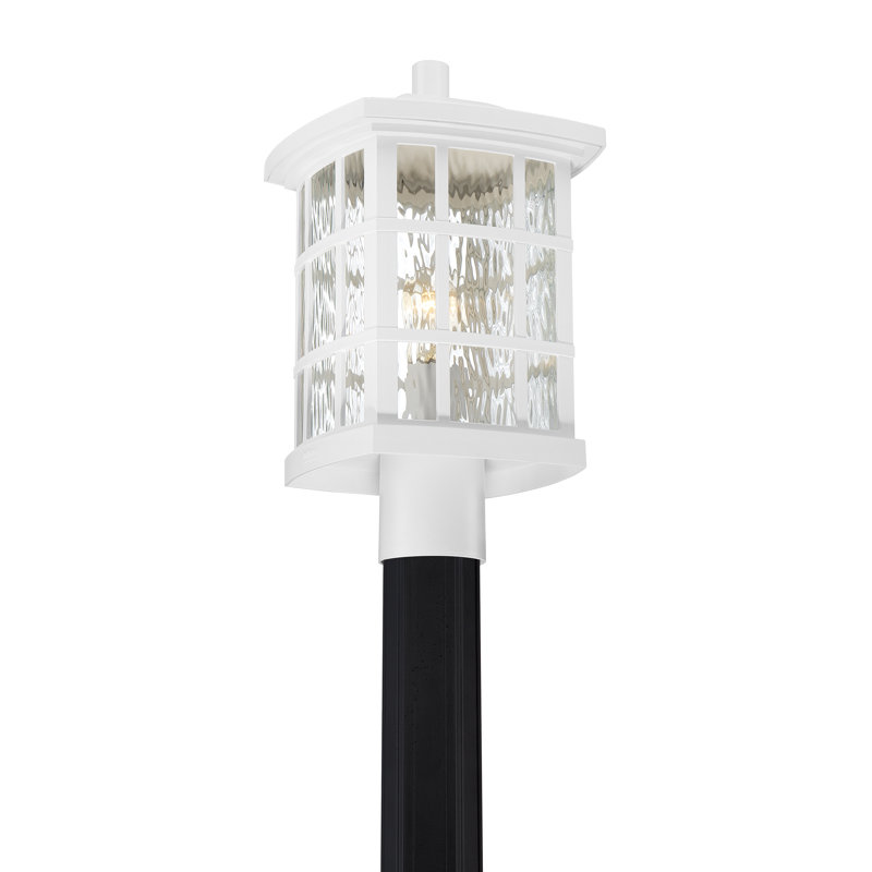 Tête de lanterne câblée 1 lumière Stonington White Fresco H 16,5 "