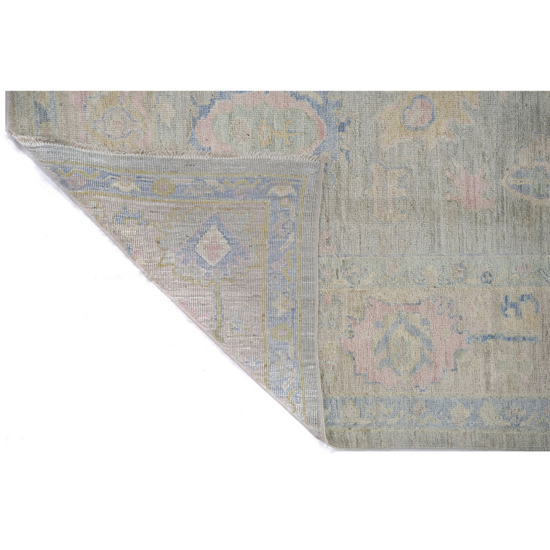 Tapis vert mer de haute qualité noué à la main