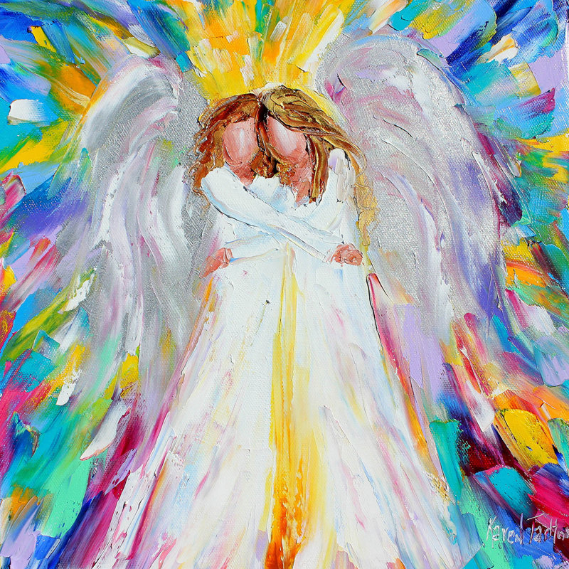 Ensemble de housse de couette en microfibre DiaNoche par Karen Tarlton - Angel Hugs 2