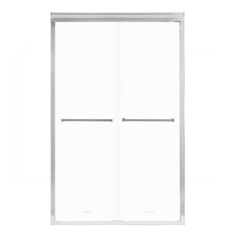 Shower Door 48" W X 76"H Semi-Frameless Bypass Sliding Shower Enclosure