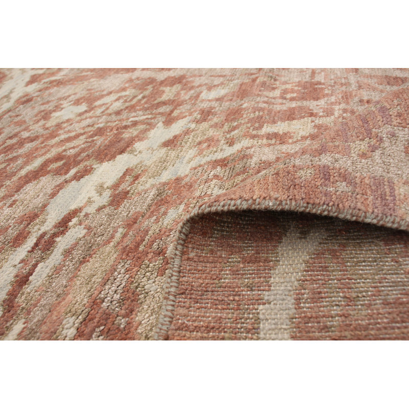 Tapis de zone en laine 7 pi 8 po x 9 pi 6 po à la main one-of-kind noué la Rodrigez