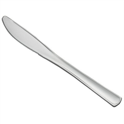 Lillian Polished Silver Knives – Premium BPA-Free Plastic Disposable Cutlery