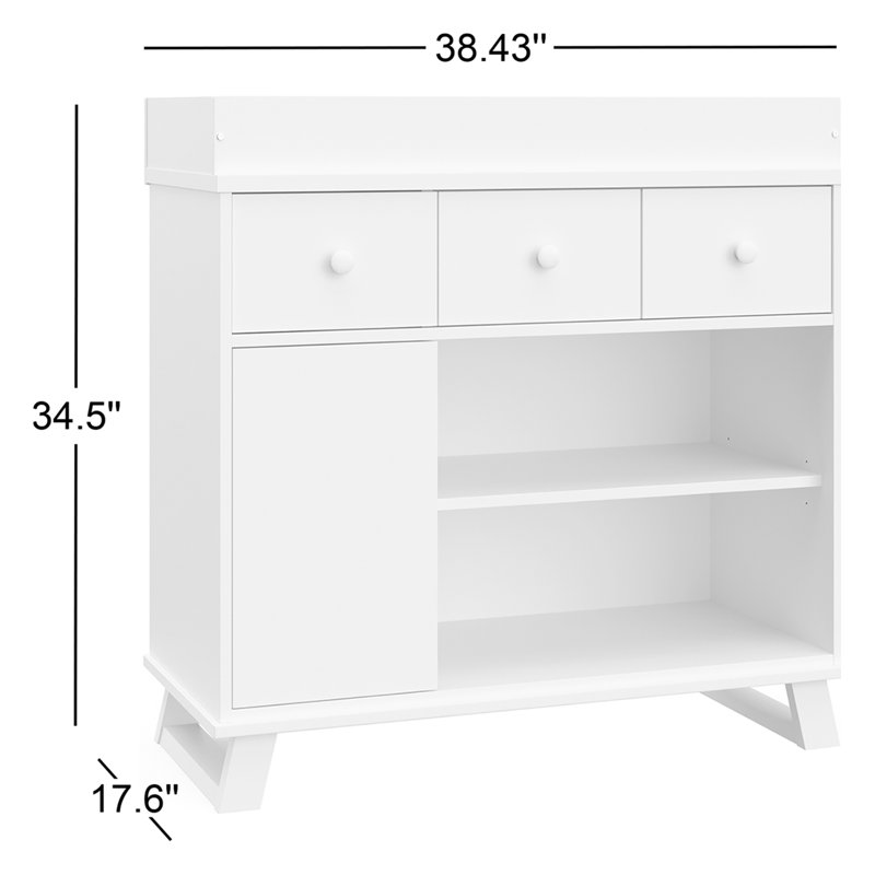 Commode 2 tiroirs Storkcraft, Blanc