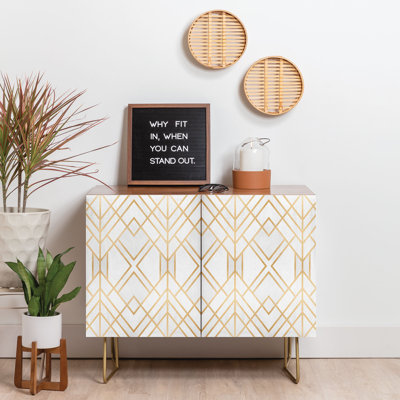 Dorado Golden Geo 2 Door Credenza Cabinet