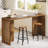62.99" Rustic Brown Narrow Counter Height Pub Table
