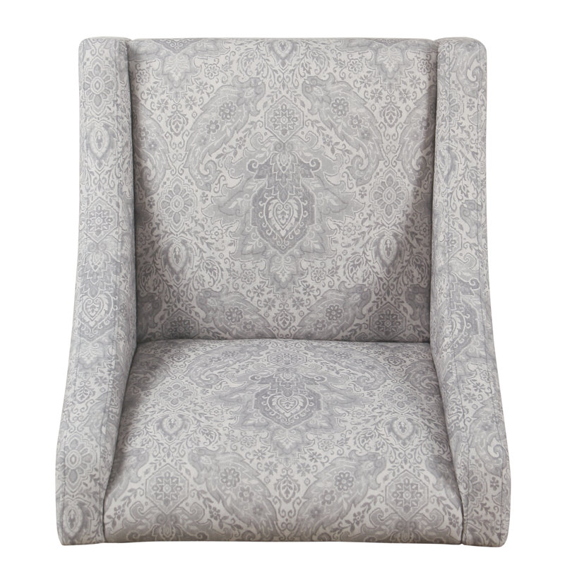 Fauteuil en polyester 62,87 po Myia, Damas gris