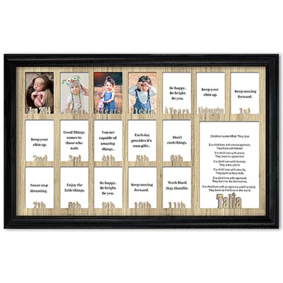 5"" X 7"" Wood Collage Frame Set in Black, Navy, Epresso, White, Oak, Unfinished, Dark Gray, Aqua, Light Gray, Pink, Espresso, Silver -  Red Barrel StudioÂ®, A54259905E8C4EF49F87D50B8EAB3D12