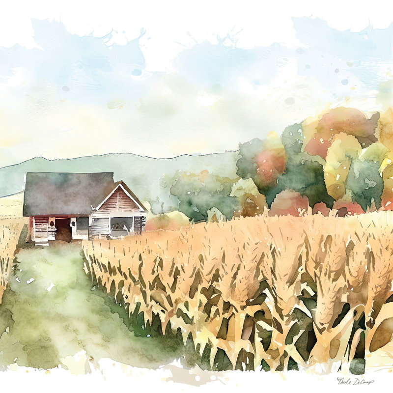 Grange campagne d'automne II, H 36 po x l 36 po