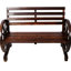 Banc en bois pour 2 personnes, brun style rustique extérieur pour 2 personnes