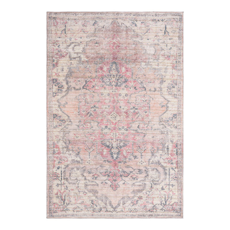Engelman Washable Oriental Indoor Rug, Rectangle 6'1" x 9'