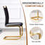 Ensemble de table de salle à manger Aurora Luxe 79 po en verre trempé avec chaises à dossier haut en simili cuir-515510-26949710