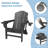Adjustable Adirondack Chair with Retractable Ottoman-687545597