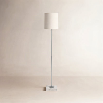 Reed 62'' White Marble Traditional Floor Lamp