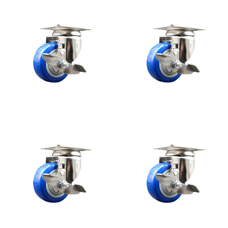 Polyurethane Caster, Blue