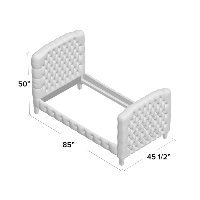 Upholstered Twin Bed, Hair Hide Brown/White, Brushy Bayou