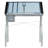Futura Deluxe Drafting Table With Light Pad Support Bars & Drafting Height Leg Extensions, Silver / Blue Glass