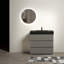 Meuble-lavabo autoportant moderne avec lavabo sans drain et robinet