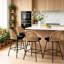 Swivel Upholstered Chenille Bar Stool-2003557885