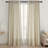 Cotton Linen Blended Light Filtering Curtain,Back Tab Hooks  Drapes (Set of 2,With Hooks)-49156135-49156131