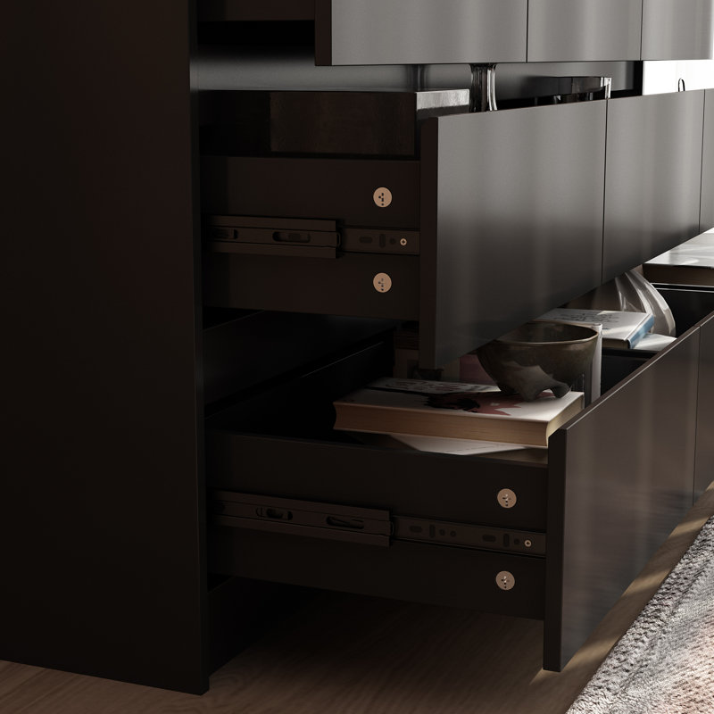 Khaliyl 63''W 9 - Drawer Dresser, Black